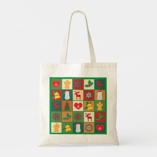 kerstsymbolen Medley Art Thunder_Cove Tote Bag (Achterkant)