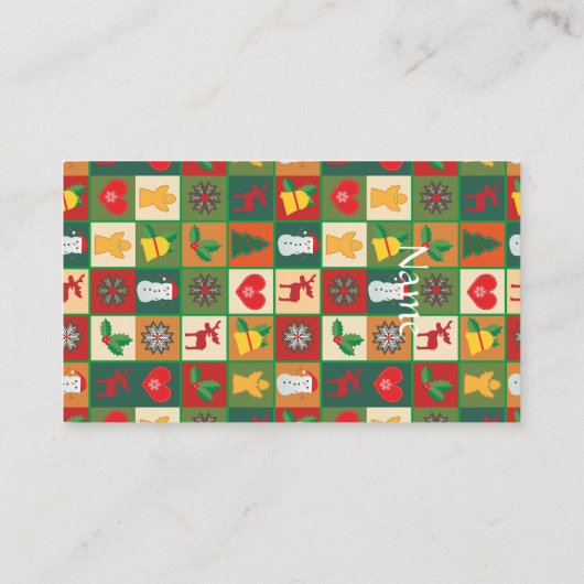 kerstsymbolen Medley Art Thunder_Cove Visitekaartje (Achterkant)