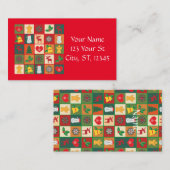 kerstsymbolen Medley Art Thunder_Cove Visitekaartje (Voorkant / Achterkant)