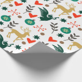 Kerstsymbolen naadloos patroon cadeaupapier (Hoek)
