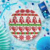 kerstsymbolen papieren bordje (Feest)