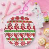 kerstsymbolen papieren bordje (Feest)