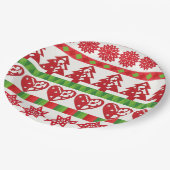kerstsymbolen papieren bordje (Gekanteld)