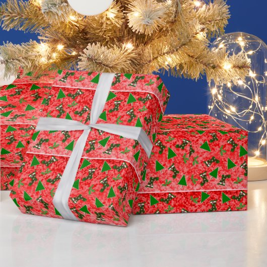 Kerstsymbolen Patroon Inpakpapier (Feestdagen)