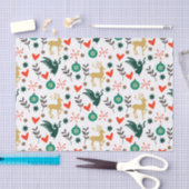 Kerstsymbolen Patroon traditionele kleuren Tissuepapier (Craft)