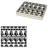 kerstsymbolen rubberstempel (Gestempeld)