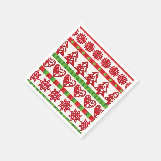 kerstsymbolen servet (Hoek)