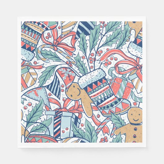 kerstsymbolen servet (Voorkant)