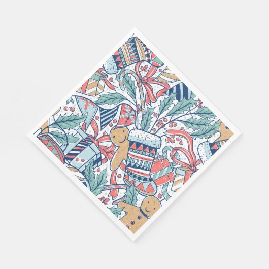 kerstsymbolen servet (Hoek)