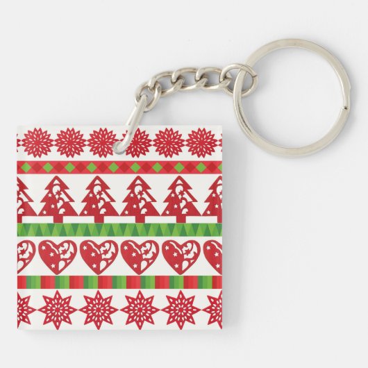kerstsymbolen sleutelhanger (Achterkant)
