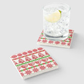 kerstsymbolen stenen onderzetter (Zijkant)