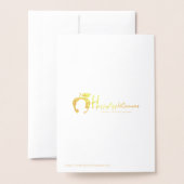 Kerstsymbolen Vakantige Gold Foil Kaart (Met envelop)