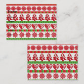 kerstsymbolen visitekaartje (Voorkant / Achterkant)