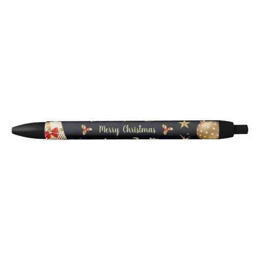 kerstsymbolen zwarte inkt pen (Voorkant)