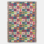 Kerstsymboolpatroon Xmas Deken (Voorkant Verticaal)