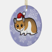 KerstSyrische Hamster Keramisch Ornament (Rechts)