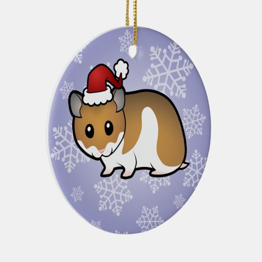 KerstSyrische Hamster Keramisch Ornament (Rechts)