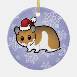 KerstSyrische Hamster Keramisch Ornament