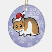 KerstSyrische Hamster Keramisch Ornament (Links)