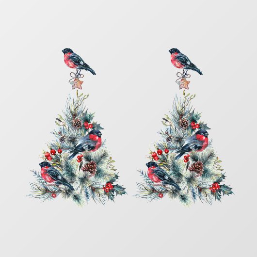 KerstT-shirt met Red Robin Raamsticker (Vel)