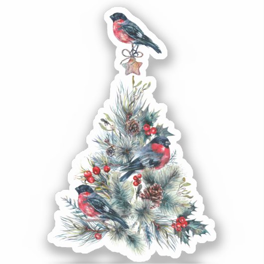 KerstT-shirt met Red Robin Sticker (Voorkant)