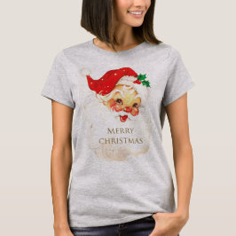 kerstT-shirt voor de Retro Santa Merry voor vrouw T-shirt