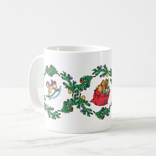 kersttaargeest koffiemok (Voorkant links)