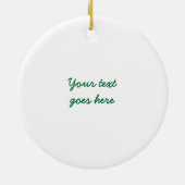 kersttaarpinguïns en aangepaste kaars-siervoorwerp keramisch ornament (Achterkant)