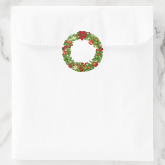 kersttaarster ronde sticker (Tas)