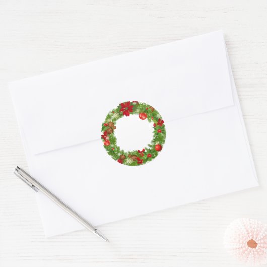 kersttaarster ronde sticker (Envelop)