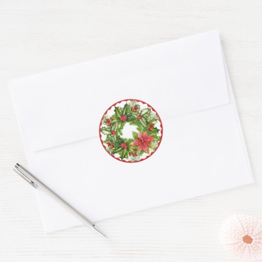 kersttaarster ronde sticker (Envelop)