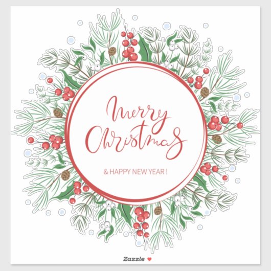 kersttaarster sticker (Vel)