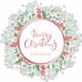 kersttaarster sticker (Voorkant)