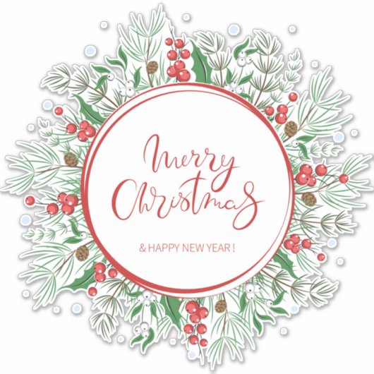 kersttaarster sticker (Voorkant)