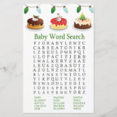 kersttaart Baby shower Word Search Game (Voorkant)