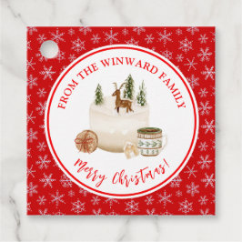 Kersttaart bakken bedankjes labels