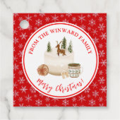 Kersttaart bakken bedankjes labels (Voorkant)