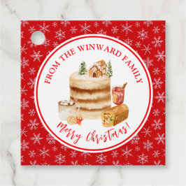 Kersttaart bakken bedankjes labels