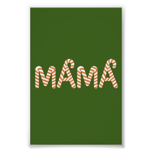 Kersttaart Boom Mama Mam Trui Grappig Familie Foto Afdruk (Voorkant)