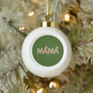 Kersttaart Boom Mama Mam Trui Grappig Familie Keramische Bal Ornament