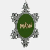 Kersttaart Boom Mama Mam Trui Grappig Familie Tin Sneeuwvlok Ornament (Links)