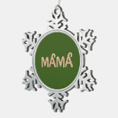 Kersttaart Boom Mama Mam Trui Grappig Familie Tin Sneeuwvlok Ornament (Rechts)