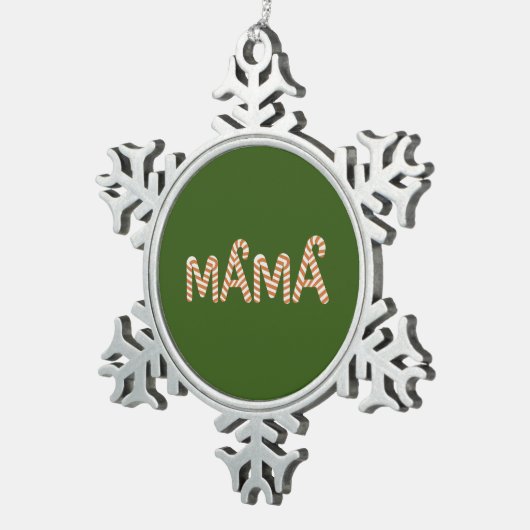Kersttaart Boom Mama Mam Trui Grappig Familie Tin Sneeuwvlok Ornament (Rechts)