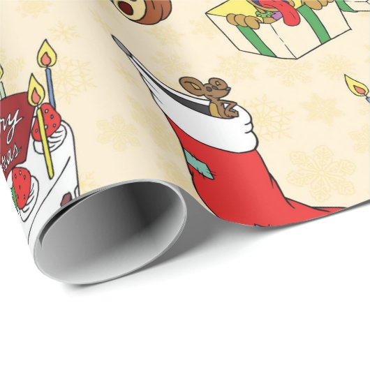 kersttaart cadeaupapier (Rol Hoek)