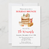 Kersttaart en Drinken Holiday Brunch Kaart (Voorkant)