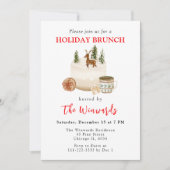 Kersttaart en koekjes vakantie brunch kaart (Voorkant)