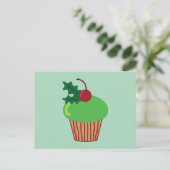 kersttaart feestdagenkaart (Staand voorkant)