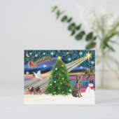 kersttaart feestdagenkaart (Staand voorkant)