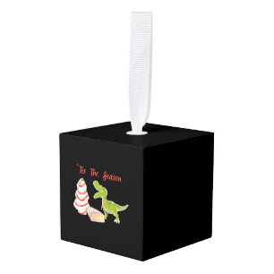 Kersttaart met T Rex Decoratie