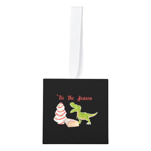 Kersttaart met T Rex Decoratie (Voorkant)